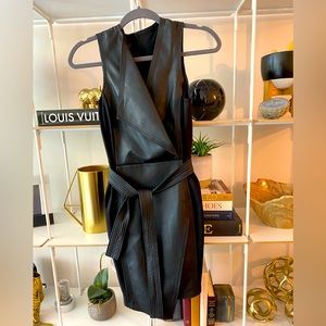 NWT BCBG Max Azria faux leather dress with belt
